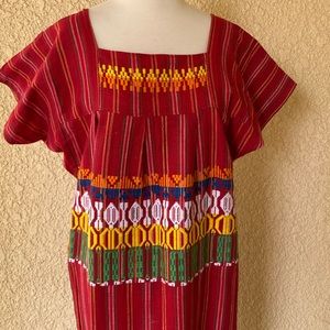 Vintage Mexican Dress Huipil, fits like a size 6